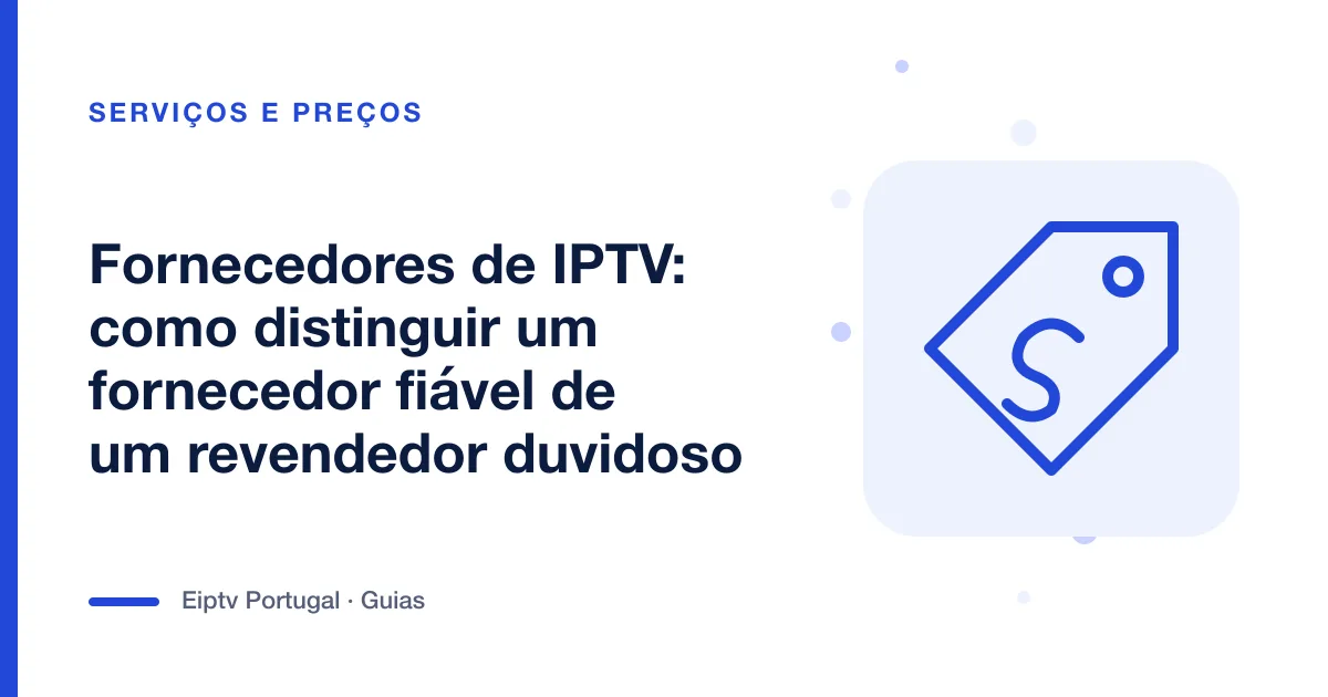 Ilustração de uma etiqueta de preço com símbolo de euro, a representar fornecedores de IPTV