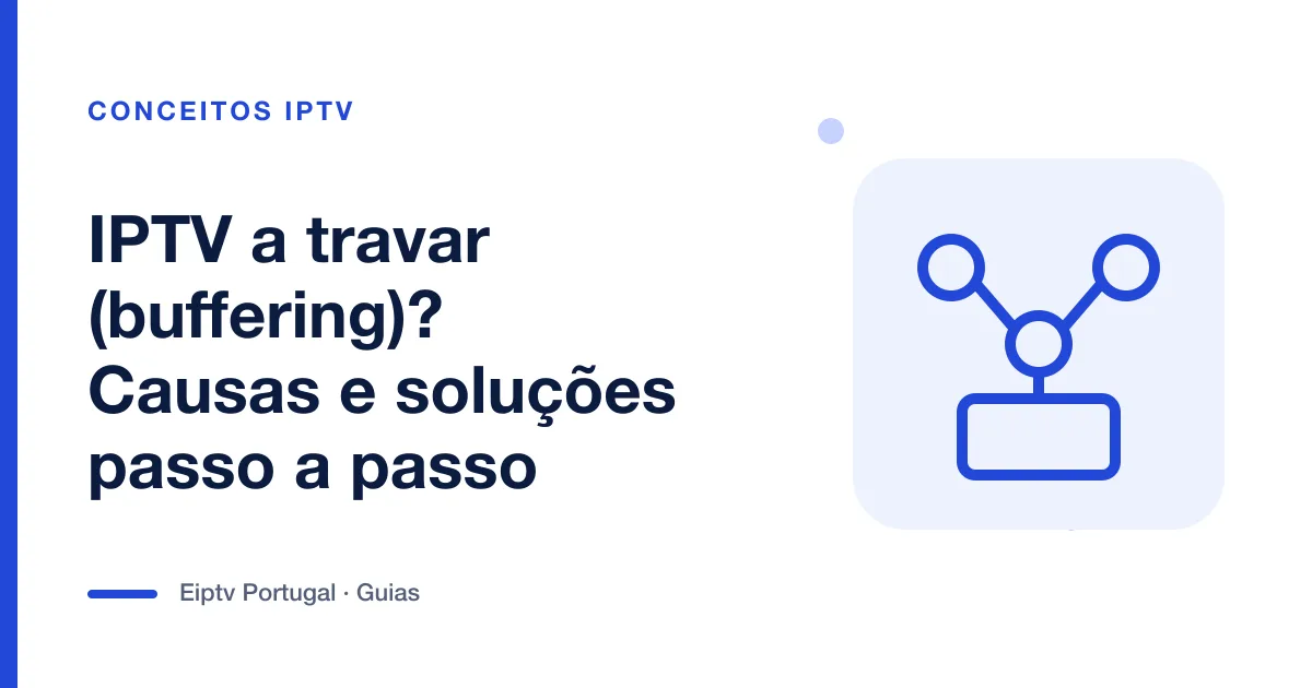 Ilustração de uma rede ligada a uma televisão, a representar a resolução de buffering no IPTV