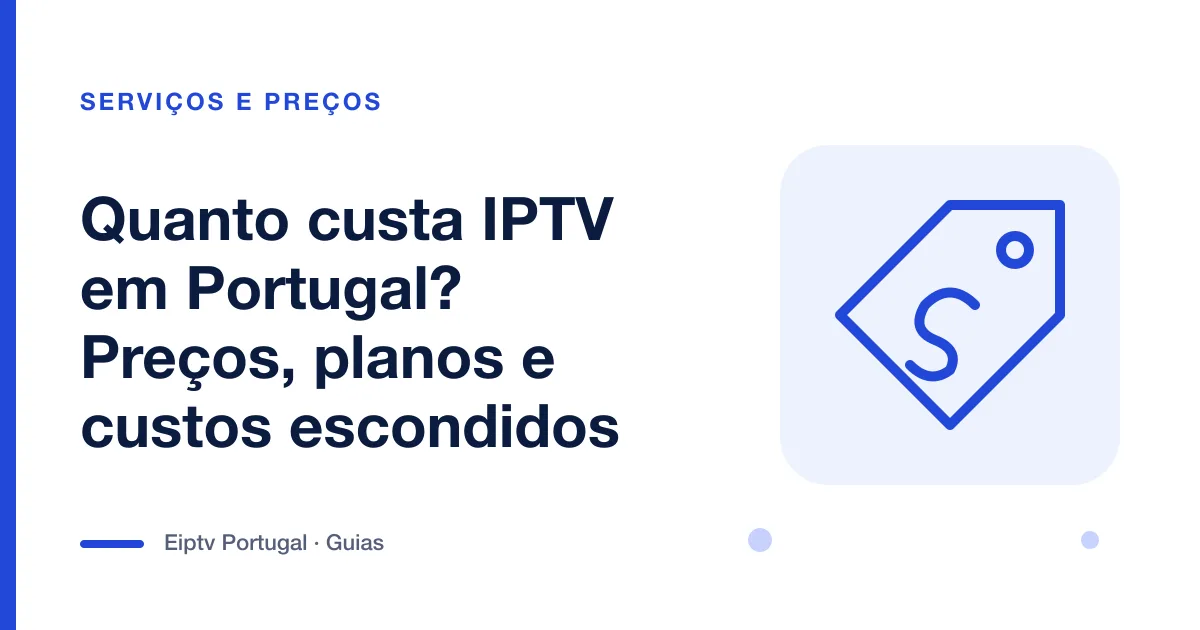 Ilustração de uma etiqueta de preço com símbolo de euro, a representar o preço do IPTV em Portugal