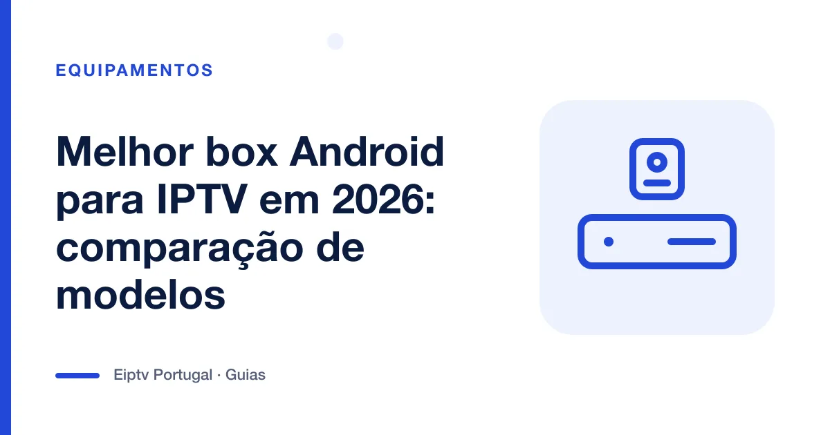 Ilustração de uma box de televisão com comando, a representar a comparação das melhores boxes Android para IPTV