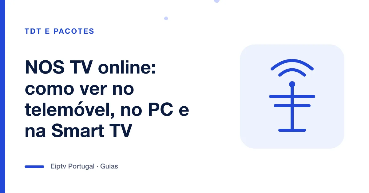 Ilustração de um telemóvel com grelha de aplicações, a representar a NOS TV online
