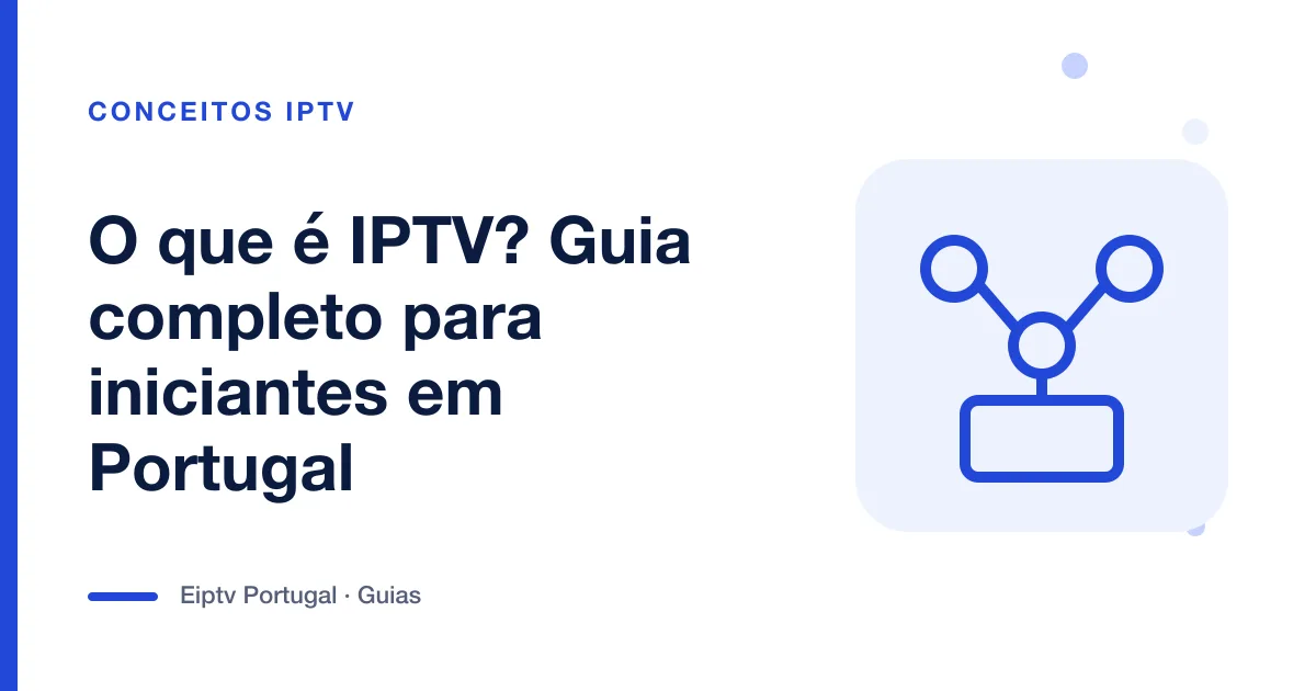 Ilustração de uma rede ligada a uma televisão, a representar o funcionamento do IPTV
