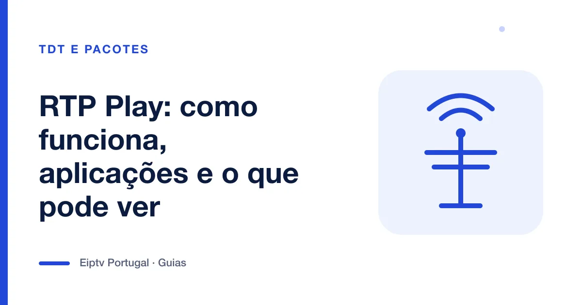 Ilustração de uma antena com ondas de sinal, a representar a RTP Play