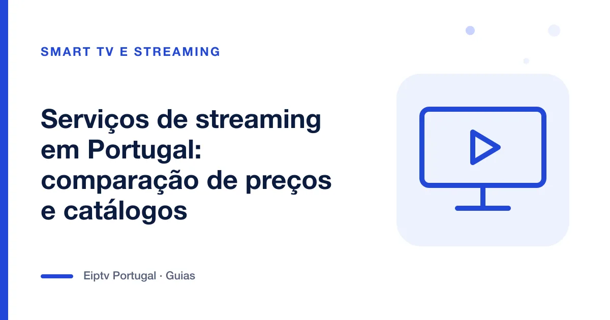 Ilustração de uma televisão com sinal de reprodução, a representar os serviços de streaming em Portugal