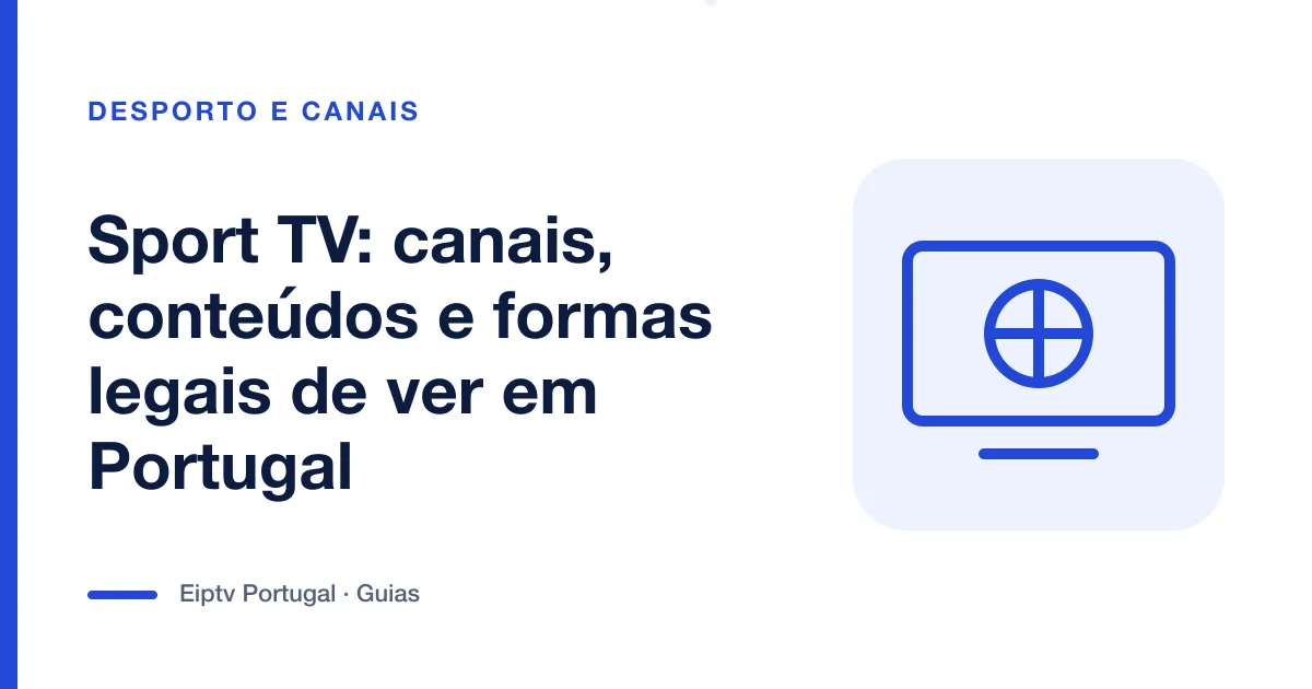 Ilustração de um ecrã de televisão com uma bola de futebol, a representar a Sport TV