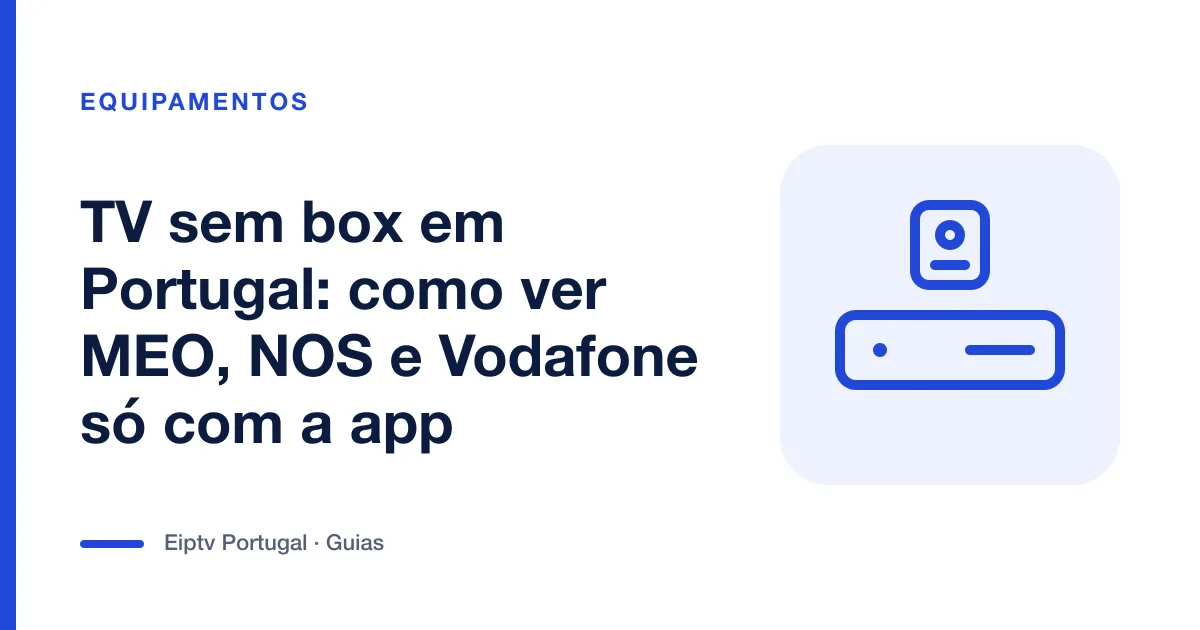 Ilustração de uma box de televisão com comando, a representar ver televisão sem box