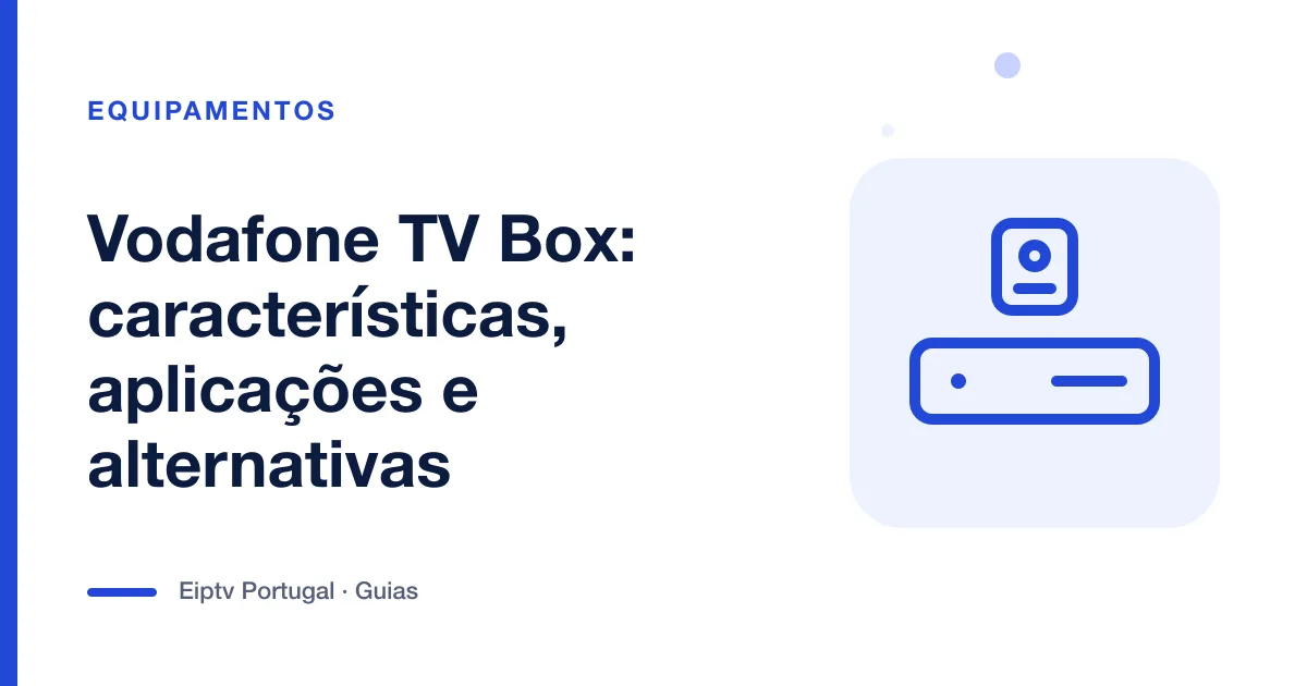 Ilustração de uma box de televisão com comando, a representar a box da Vodafone TV